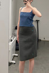 Swaying/Knit cashmere skirt SW23SS3B35 Deep gray